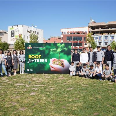 ZAKHO IS GR.6 STUDENTS ENJOY PLANTING TREE CAMPAIGN